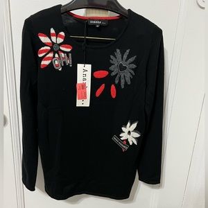 ANANKE NEW SWEATER  with SWAROVSKI STONES 100% WOOL